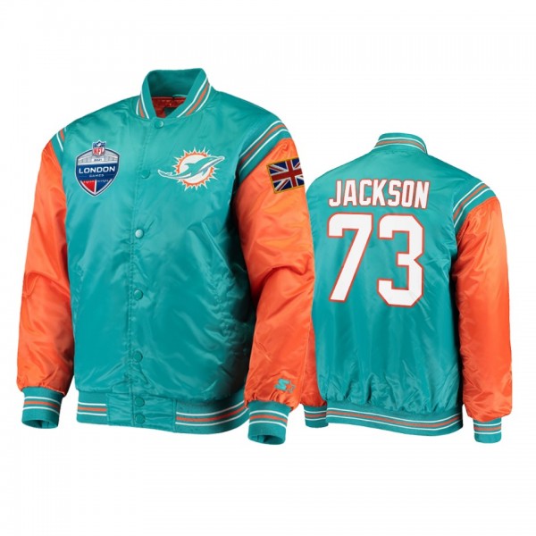 Miami Dolphins Austin Jackson Aqua 2021 NFL London Game Jacket