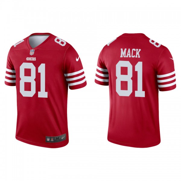 Men's San Francisco 49ers Austin Mack Scarlet Lege...