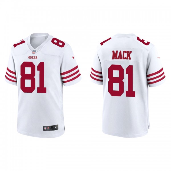 Men's San Francisco 49ers Austin Mack White Game J...