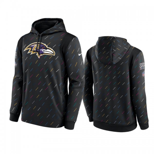 Men's Baltimore Ravens Charcoal Therma Pullover 20...