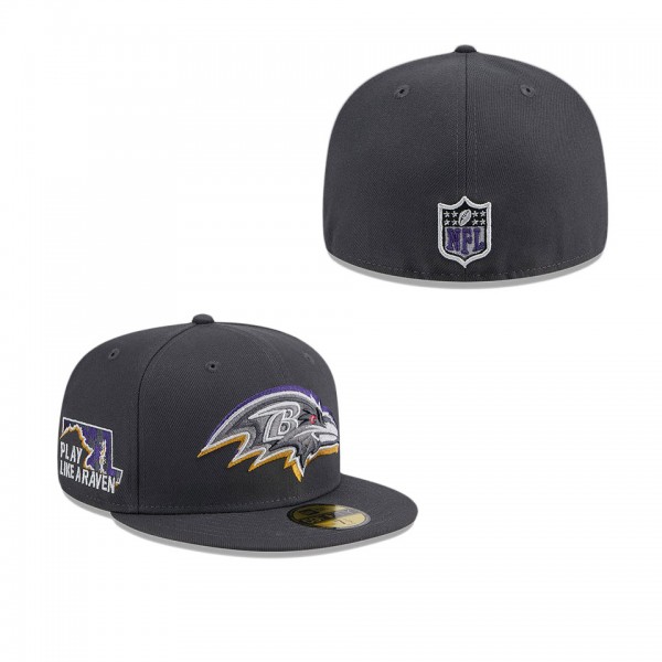 Men's Baltimore Ravens Graphite Official 2024 NFL ...