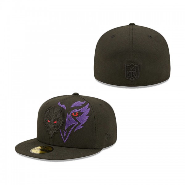 Baltimore Ravens Logo Feature 59FIFTY Fitted Hat
