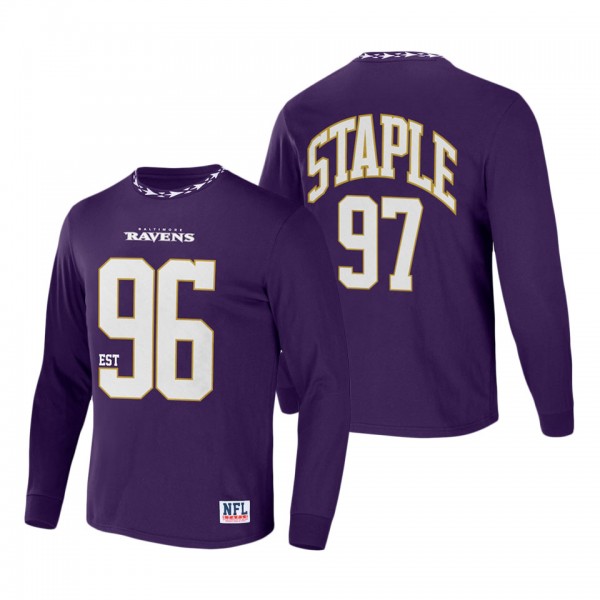Men's Baltimore Ravens NFL x Staple Purple Core Te...