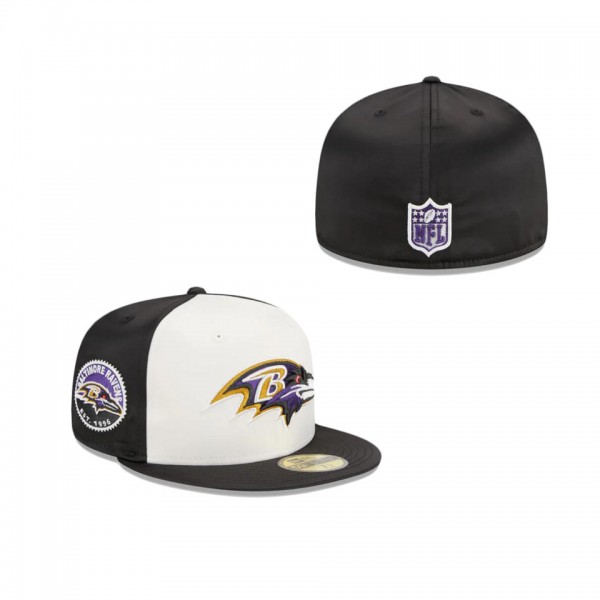 Baltimore Ravens Throwback Satin 59FIFTY Fitted Ha...