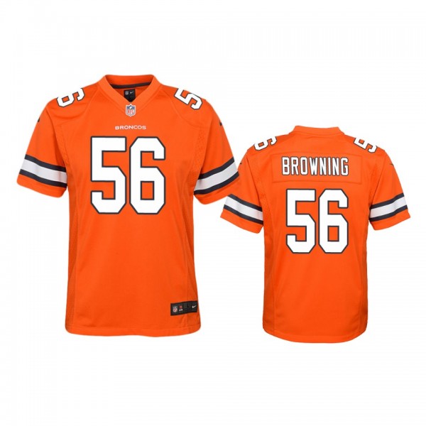 Denver Broncos Baron Browning Orange Color Rush Ga...
