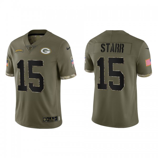 Bart Starr Green Bay Packers Olive 2022 Salute To ...
