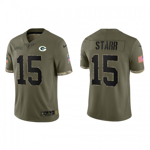 Bart Starr Green Bay Packers Olive 2022 Salute To ...