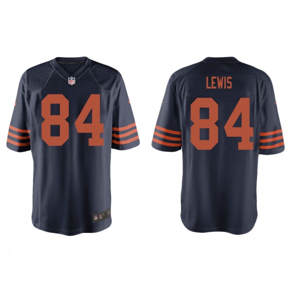 Men's Chicago Bears Marcedes Lewis Navy Throwback ...