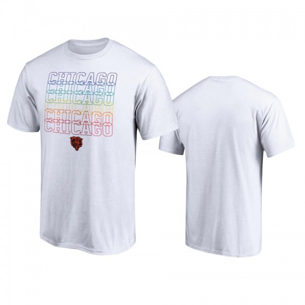 Chicago Bears White City Pride T-Shirt