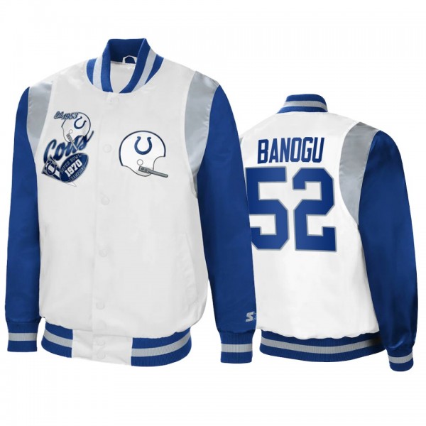 Indianapolis Colts Ben Banogu White Royal Retro Th...