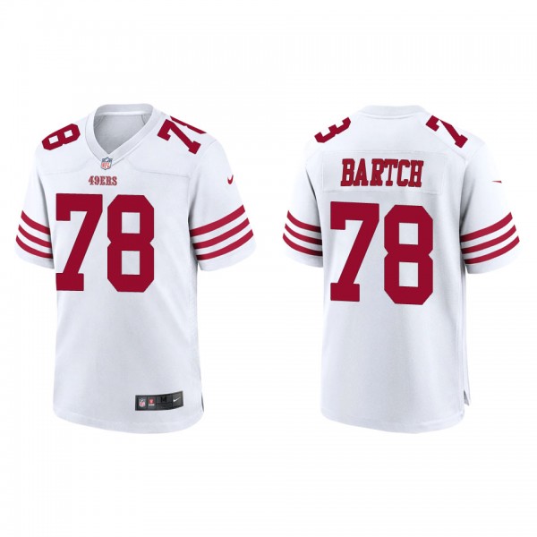 Men's San Francisco 49ers Ben Bartch White Game Je...