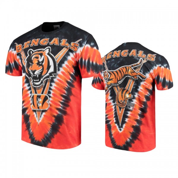 Cincinnati Bengals Black Tie-Dye V T-Shirt