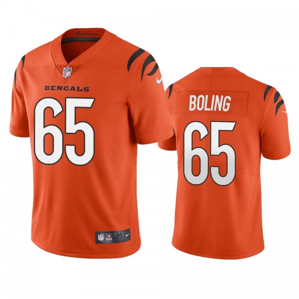 Cincinnati Bengals Clint Boling Orange 2021 Vapor Limited Jersey - Men's