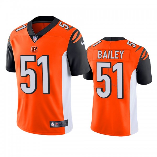 Cincinnati Bengals Markus Bailey Orange Vapor Unto...