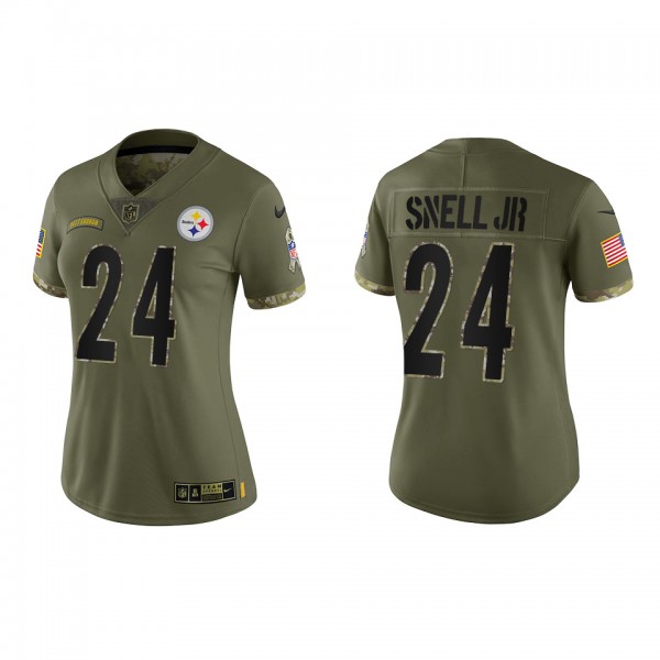 Benny Snell Jr. Women's Pittsburgh Steelers Olive ...