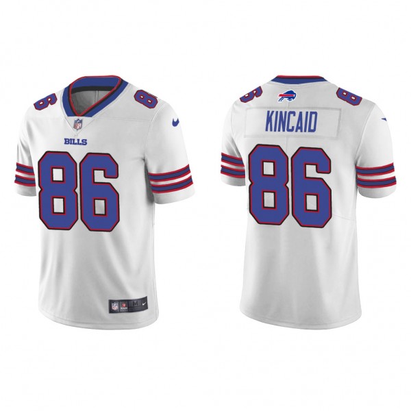 Men's Buffalo Bills Dalton Kincaid White 2023 NFL Draft Vapor Limited Jersey