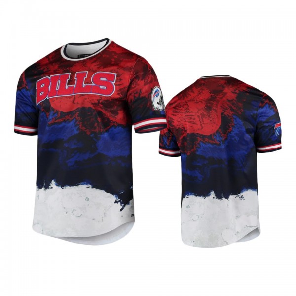 Buffalo Bills Navy Red Americana Dip-Dye T-Shirt