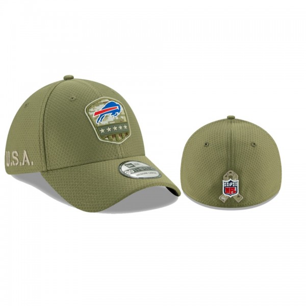 Buffalo Bills Olive 2019 Salute to Service Sideline 39THIRTY Flex Hat