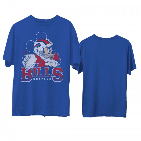 Men's Bills Junk Food Disney Mickey QB Royal T-Shirt