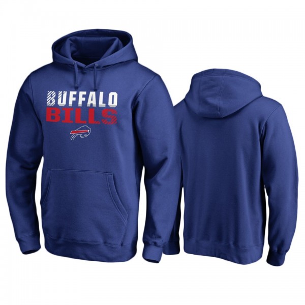Buffalo Bills Royal Iconic Fade Out Pullover Hoodie