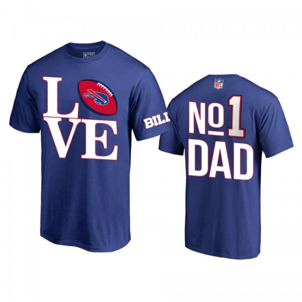 Buffalo Bills Royal NO.1 Dad Father's Day T-shirt