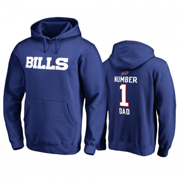 Buffalo Bills Royal Number 1 Dad Father's Day Pull...