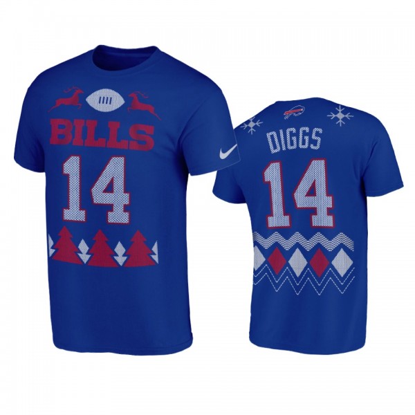 Buffalo Bills Stefon Diggs Royal 2020 Christmas Ug...
