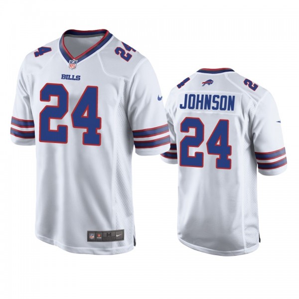 Buffalo Bills Taron Johnson White Game Jersey