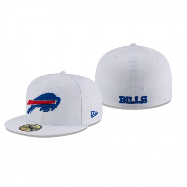 Buffalo Bills White Omaha 59FIFTY Fitted Hat