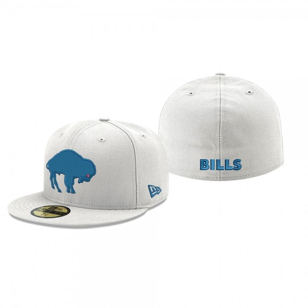 Buffalo Bills White Omaha Historic Logo 59FIFTY Fi...