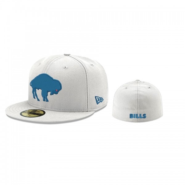 Buffalo Bills White Omaha Historic Logo 59FIFTY Ha...