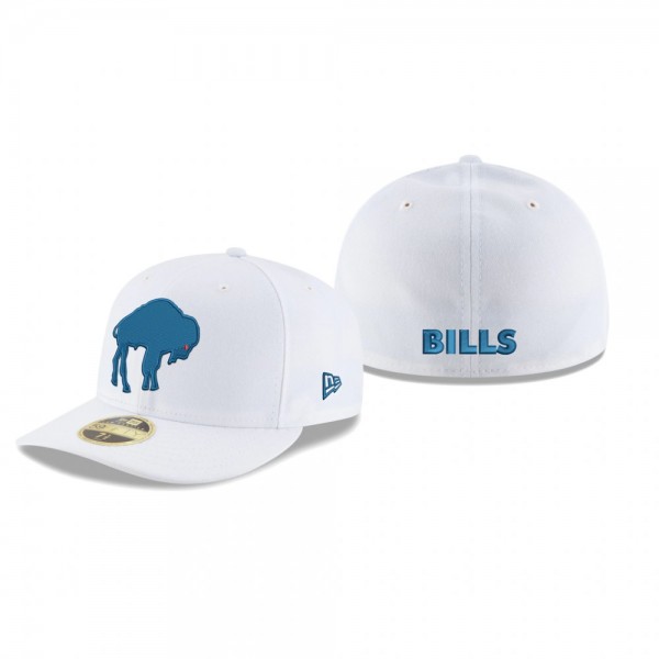 Buffalo Bills White Omaha Historic Logo Low Profil...
