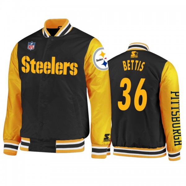Steelers #36 Jerome Bettis Black Retired Player Sa...