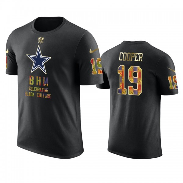 Cowboys #19 Amari Cooper Black Black History Month T-Shirt - Men's