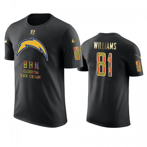 Chargers #81 Mike Williams Black Black History Mon...