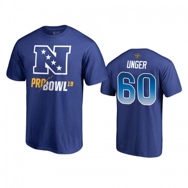 New Orleans Saints #60 Max Unger 2019 Pro Bowl Nik...