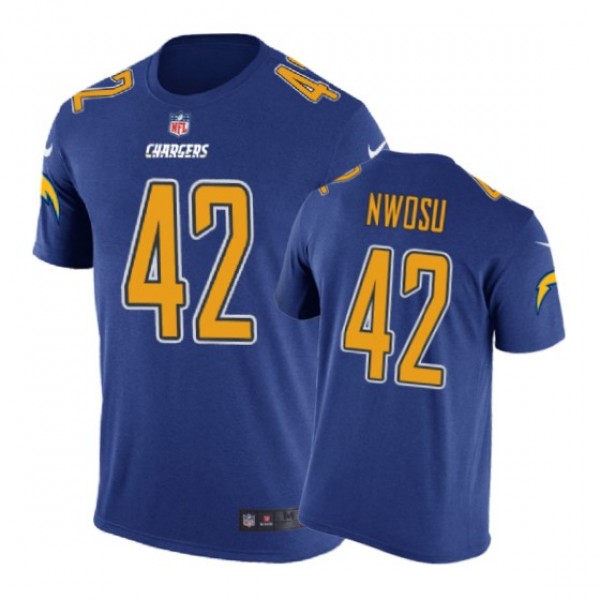 Los Angeles Chargers #42 Uchenna Nwosu Color Rush ...