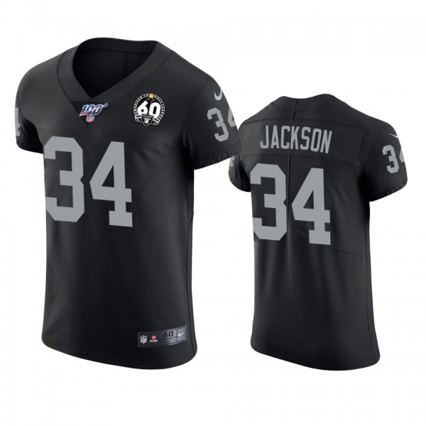 Oakland Raiders Bo Jackson Black 60th Season Vapor...