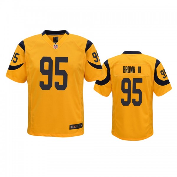 Los Angeles Rams Bobby Brown III Gold Color Rush G...