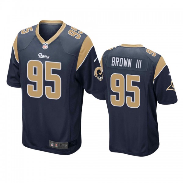 Los Angeles Rams Bobby Brown III Navy Game Jersey