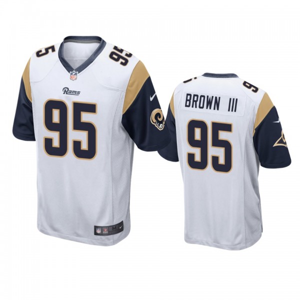 Los Angeles Rams Bobby Brown III White Game Jersey