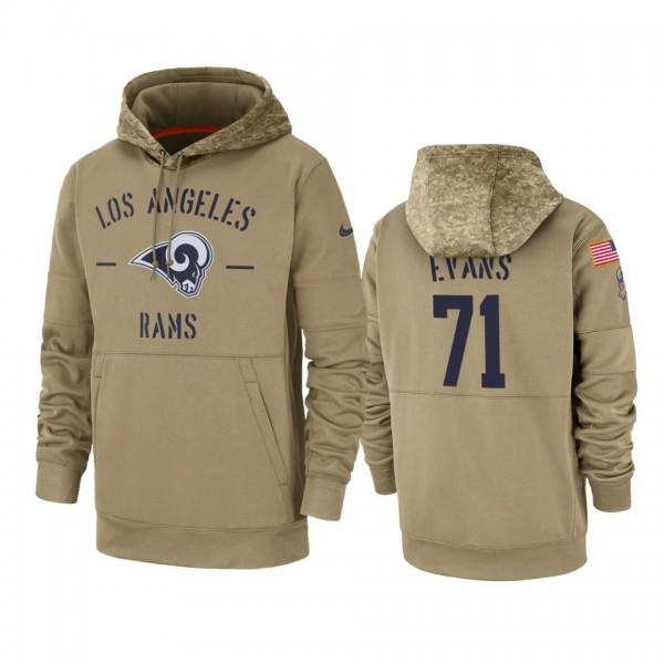 Los Angeles Rams Bobby Evans Tan 2019 Salute to Se...