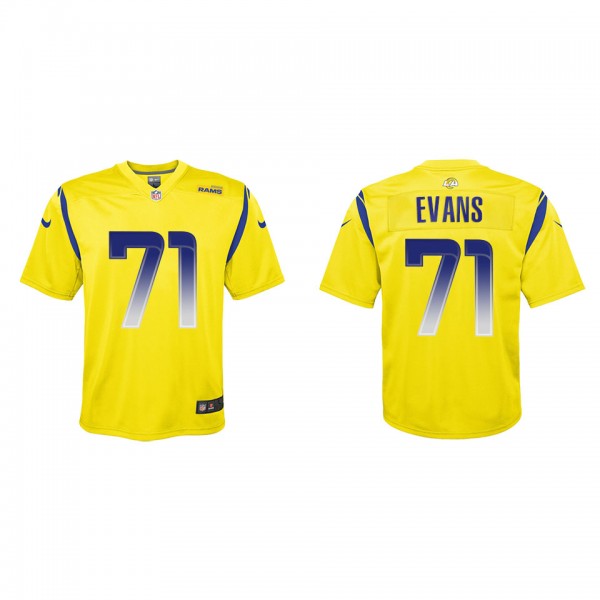 Bobby Evans Youth Los Angeles Rams Gold Inverted G...