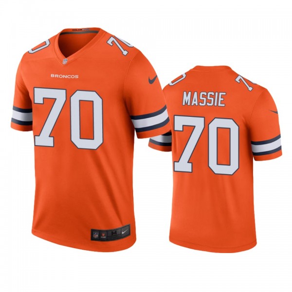 Denver Broncos Bobby Massie Orange Color Rush Lege...