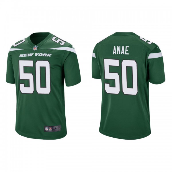 Men's New York Jets Bradlee Anae Green Game Jersey