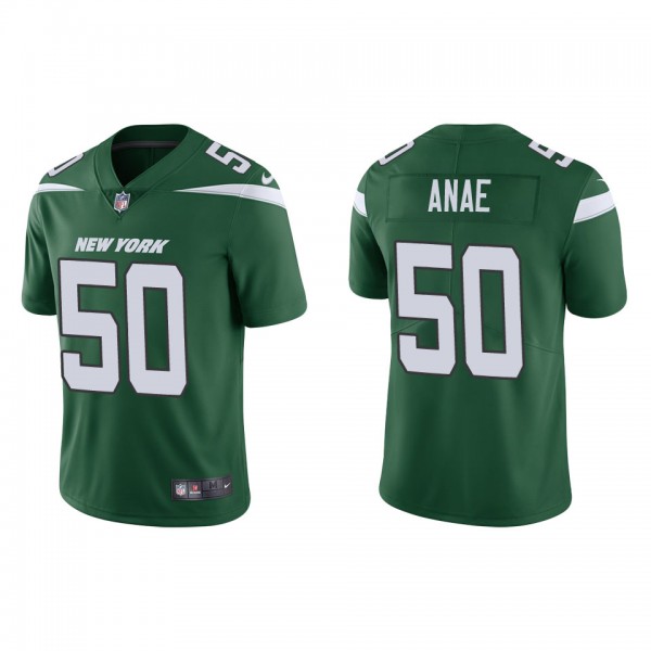 Men's New York Jets Bradlee Anae Green Vapor Limited Jersey