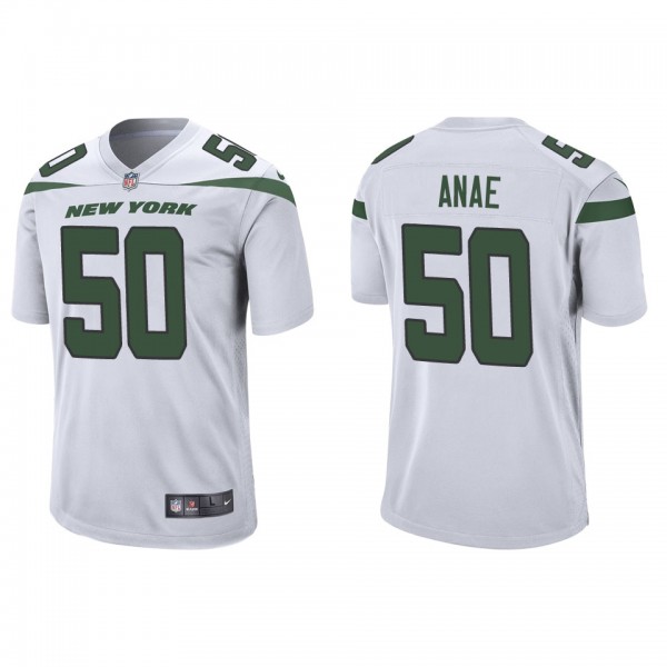Men's New York Jets Bradlee Anae White Game Jersey