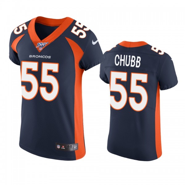 Denver Broncos Bradley Chubb Navy 100th Season Vap...