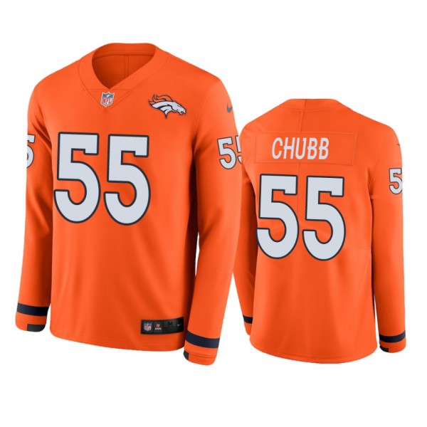 Denver Broncos Bradley Chubb Orange Therma Long Sl...