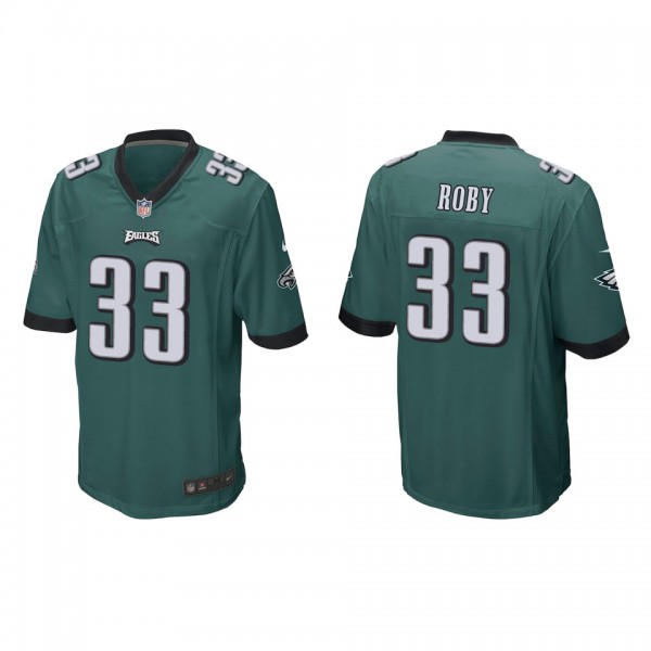 Men's Bradley Roby Eagles Green Game Jersey